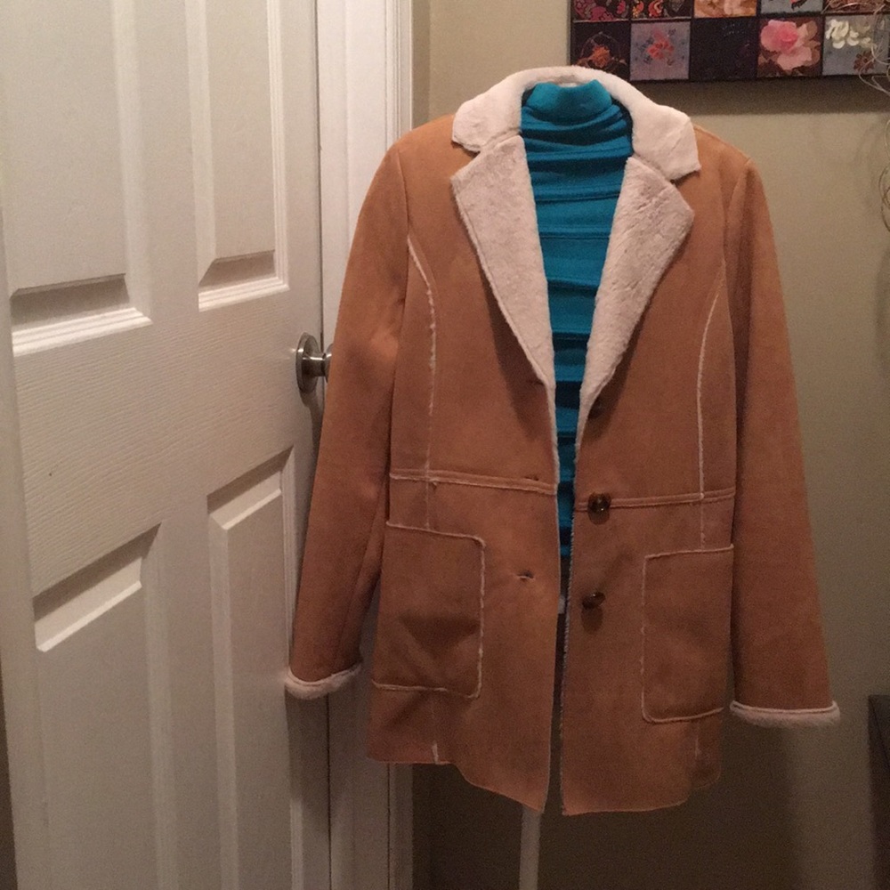 Light brown fur coat